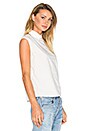 view 2 of 4 Cut Out Shoulder Tank in White