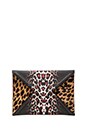 view 1 of 4 Envelope Clutch in White Leopard