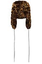 view 3 of 3 Faux Fur Ski Hat in Animal Print