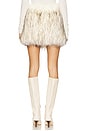 view 4 of 6 Harper Faux Fur Skirt in White & Grey