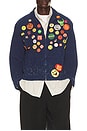view 1 of 5 Button Ban Jacket in Royal Fade