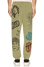 view 4 of 6 Rolling Stones Sketch P.e. Sweatpants in Fatigue