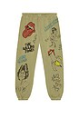 view 6 of 6 Rolling Stones Sketch P.e. Sweatpants in Fatigue