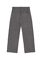 view 5 of 6 PANTALON BAGGY ELASTIC WAIST in GREY PINSTRIPE