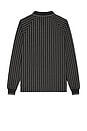view 2 of 5 POLO MANCHES LONGUES RIBBED in Black