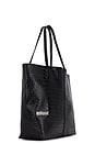 view 3 of 6 Metal Logo Stud Croc Tote in Black