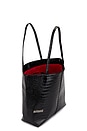 view 4 of 6 Metal Logo Stud Croc Tote in Black