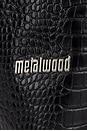 view 5 of 6 Metal Logo Stud Croc Tote in Black