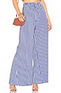 view 1 of 4 PANTALON PALAZZO PIA in Cobalt Stripe