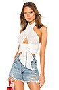 view 1 of 4 Everything Scarf Top in White Eyelet
