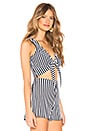 view 2 of 4 Clair Tie Tank in Knit Navy Stripe