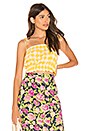 view 1 of 4 Cropped Cami Top in Yellow Check