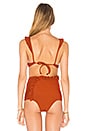 view 3 of 4 Petal Bikini Top in Monarch Rib