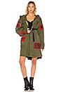 view 1 of 5 x Roc96 Brooklyn's Finest Fishtail Parka in Olive & Red