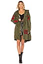 view 2 of 5 x Roc96 Brooklyn's Finest Fishtail Parka in Olive & Red
