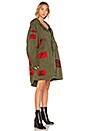 view 3 of 5 x Roc96 Brooklyn's Finest Fishtail Parka in Olive & Red
