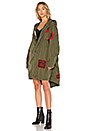view 4 of 5 x Roc96 Brooklyn's Finest Fishtail Parka in Olive & Red