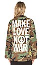 view 4 of 7 Make Love Not War Jacket in Camo