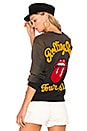view 1 of 5 SWEAT RAS DE COU MAILLE POLAIRE ROLLING STONES in Dirty Black