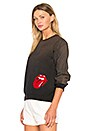 view 3 of 5 SWEAT RAS DE COU MAILLE POLAIRE ROLLING STONES in Dirty Black