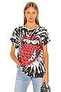 view 1 of 4 The Rolling Stones Voodoo Tee in Black Spiral Tie Dye