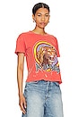 view 2 of 4 T-SHIRT CROPPED DEF LEOPARD in Orange / Cherry