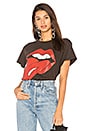 view 1 of 4 CAMISETA LENGUA BRILLANTE ROLLING STONES in Dirty Black
