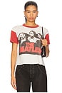 view 1 of 4 The Beatles Crop Tee in Off White & Vintage Red