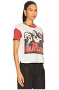 view 2 of 4 The Beatles Crop Tee in Off White & Vintage Red