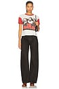 view 4 of 4 The Beatles Crop Tee in Off White & Vintage Red