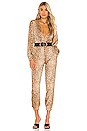 view 1 of 4 x REVOLVE Relaxed Surplice Jumpsuit in Brown Leopard