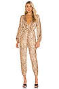view 2 of 4 x REVOLVE Relaxed Surplice Jumpsuit in Brown Leopard