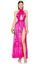 view 1 of 3 x REVOLVE Carolina Gown in Pink Floral Burnout