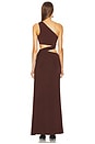 view 4 of 4 VESTIDO LARGO DAKOA in Chocolate Brown