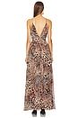 view 3 of 3 ROBE DE SOIRÉE NATALIA in Brown Animal Medley