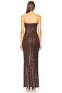 view 3 of 4 VESTIDO SASKIA in Chocolate Brown