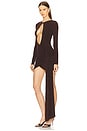 view 3 of 5 x REVOLVE Piemonte Rhinestone Mini Dress in Chocolate Brown