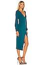view 2 of 3 x REVOLVE Long Sleeve Wrap Midi Dress in Teal Green