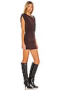 view 2 of 4 x REVOLVE Strong Shoulder Mini Dress in Chocolate Brown