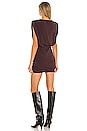 view 3 of 4 x REVOLVE Strong Shoulder Mini Dress in Chocolate Brown