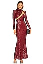 view 1 of 4 VESTIDO LARGO HOUSTON in Burgundy