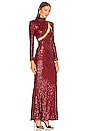 view 2 of 4 VESTIDO LARGO HOUSTON in Burgundy