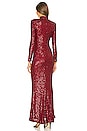 view 3 of 4 VESTIDO LARGO HOUSTON in Burgundy