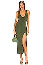 view 2 of 3 Variegated Rib Bodycon Dress in Olive Green