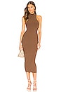 view 1 of 3 Annalie Long Midi Dress in Deep Taupe