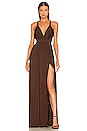 view 1 of 3 ROBE MAXI EMMELINE in Brown