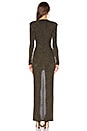 view 3 of 4 VESTIDO LARGO SITARA in Black & Gold