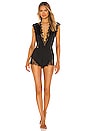 view 1 of 3 x REVOLVE Lace Trim Teddy in Black