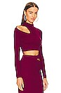 view 2 of 5 X REVOLVE Annalisa Sweater with Cutouts in Dark Raspberry