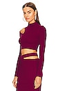 view 3 of 5 X REVOLVE Annalisa Sweater with Cutouts in Dark Raspberry